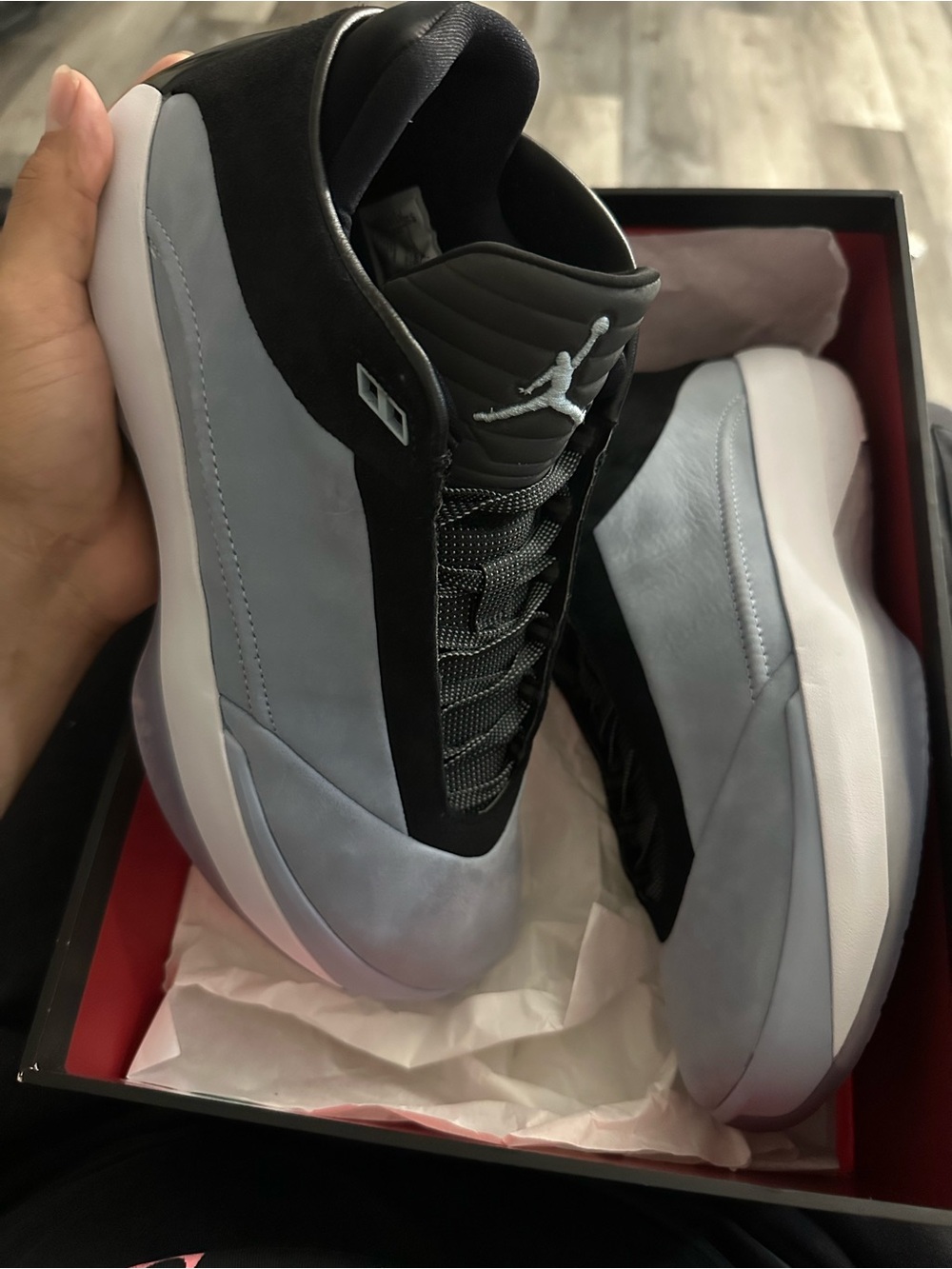 Jordan Men’s Low-Top Sneakers - Black & Light Gray